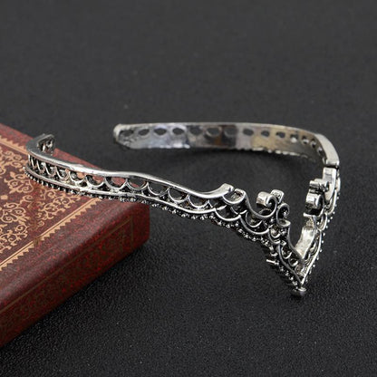 Pulsera "Corona de Plata" — Brazalete Boho de Filigrana