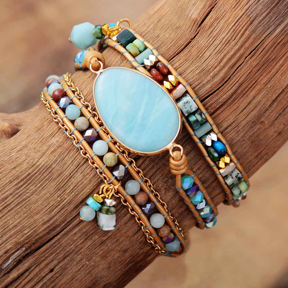 Pulsera Envolvente Larimar Sagrado - Conexión y Calma