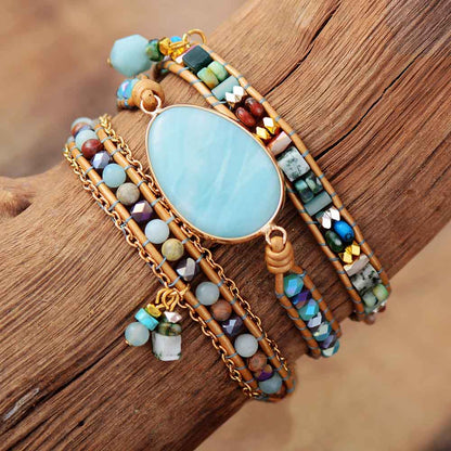 Pulsera Envolvente Larimar Sagrado - Conexión y Calma